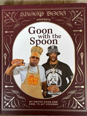 Snoop Dogg Presents "Goon with the Spoon" Cookbook Cover - Burgundy & Gold
